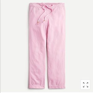 J. Crew tie-waist seaside pant in linen blend